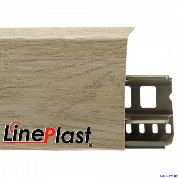 Плинтус LinePlast 85 Дуб Кантри серый LS008